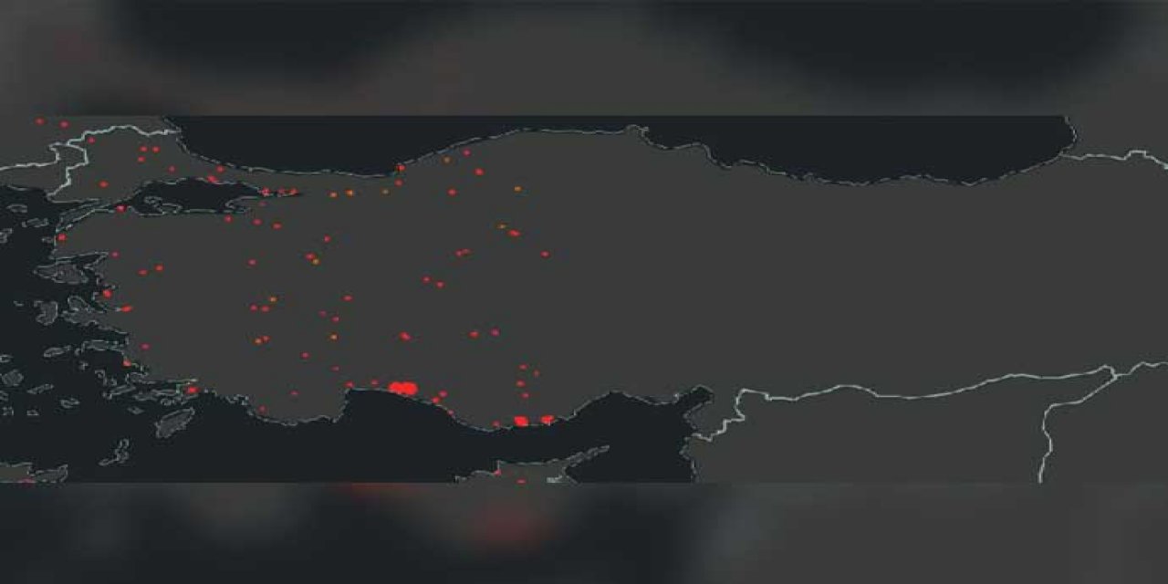 Türkiye’deki yangınlar NASA tarafından görüntülendi!