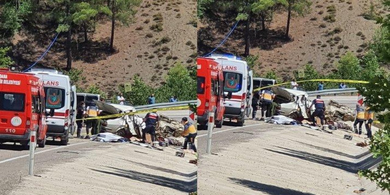 Düğün yolunda feci kaza! 5 kişi hayatını kaybetti; 1 kişi yaralı!