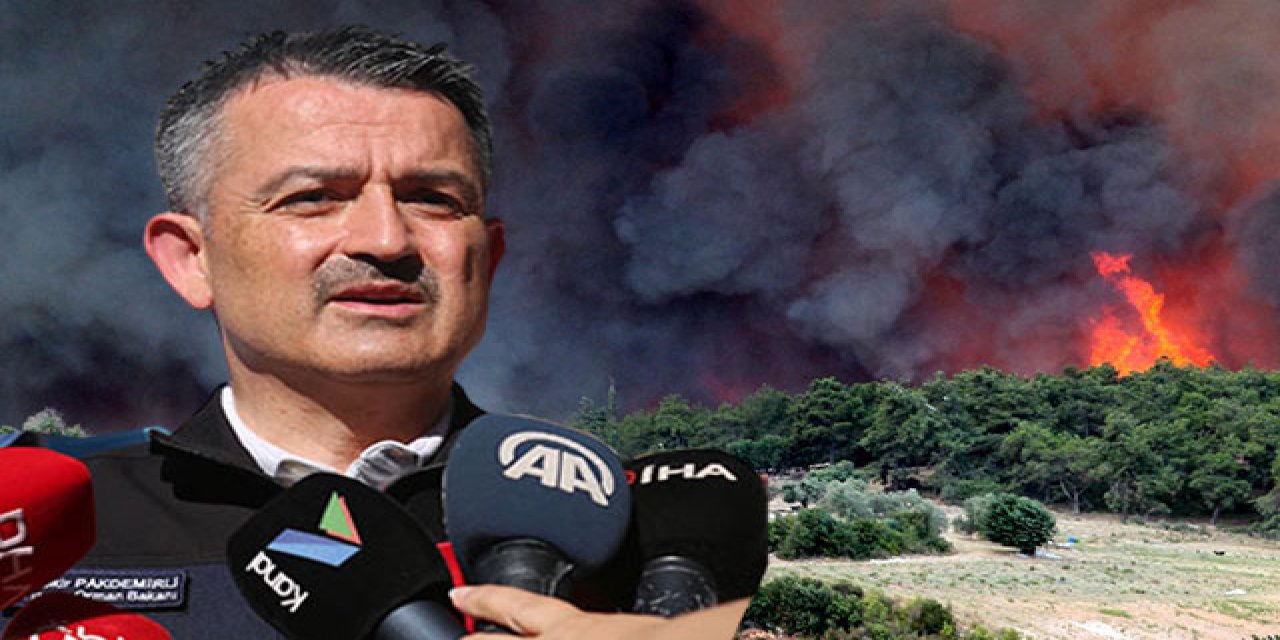 Bakan Pakdemirli yangınla ilgili son durumu açıkladı!