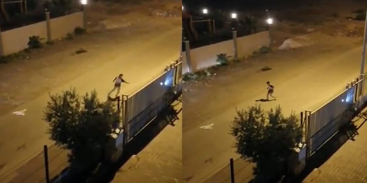 Sokak ortasında, hayali kişilerle kavga etti!