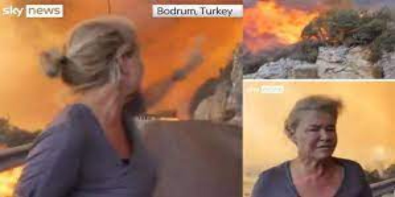 Dünya bu görüntüleri konuşuyor... İngiliz muhabir Çökertme'deki yangında alevlerin arasından böyle yayın yaptı!