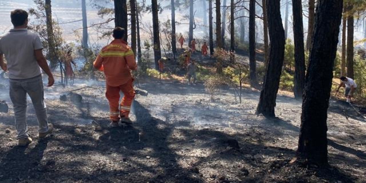 Denizli'de kışla yakınında yangın çıkarmaya çalışan şüpheli yakalandı