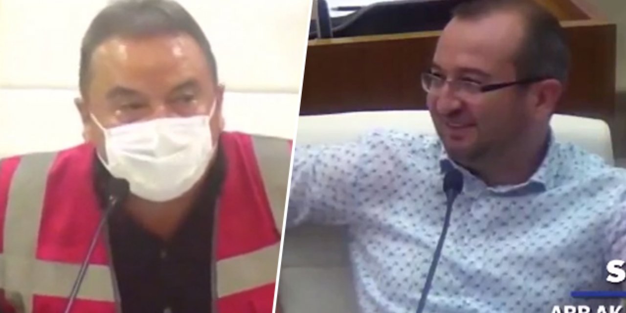 Orman yangınlarıyla ilgili bilgileri paylaşıyordu... O detay dikkatlerden kaçmadı; Videonun 37. saniyesine dikkat! Muhittin Böcek felaketi anlatırken AKP sözcüsü gülmeye başladı!