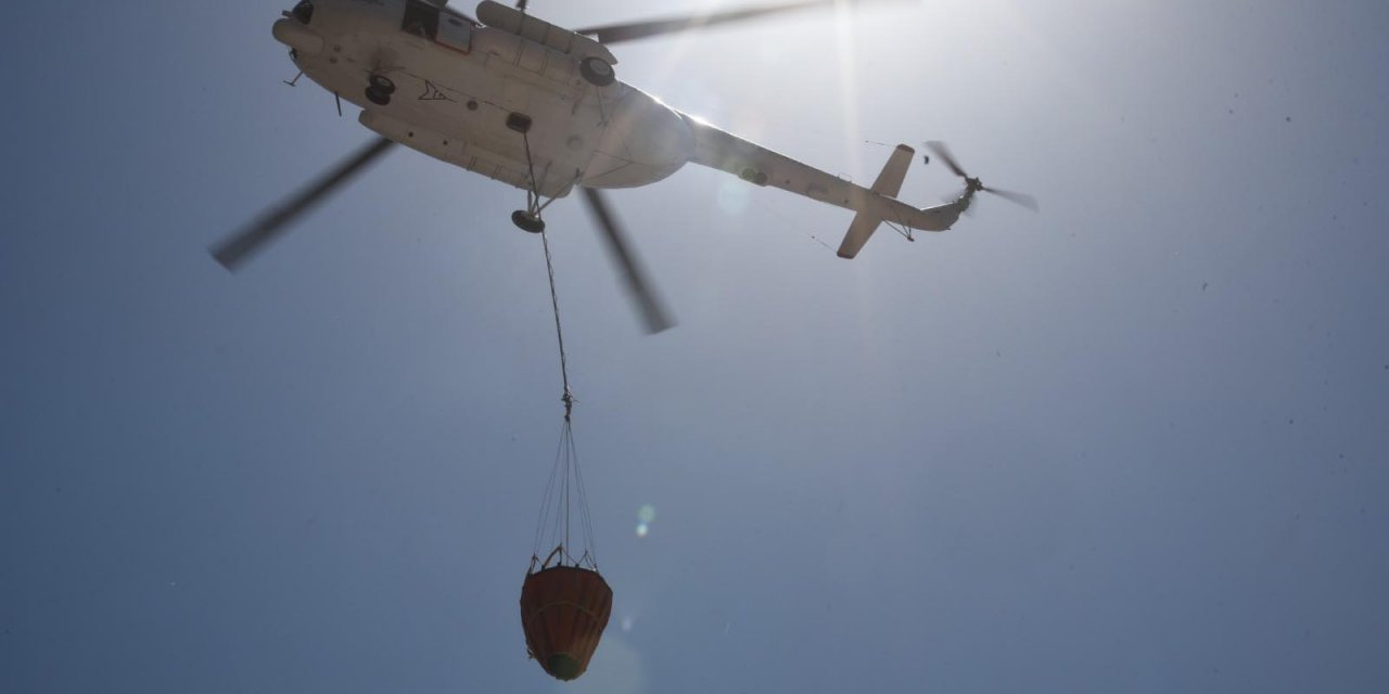 Orman yangınları için kiralanan helikopter Eskişehir’de