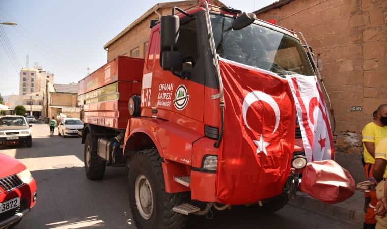 Türkiye’de yangınla mücadeleye KKTC’den destek