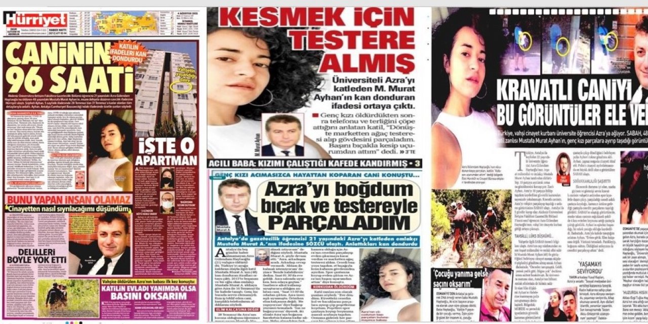 Gazete manşetlerini tek tek inceledi ve... Medya Ombudsmanı Faruk Bildirici "Azra'nın öldürülmesini kanlı bir pornografiye çevirdiler"