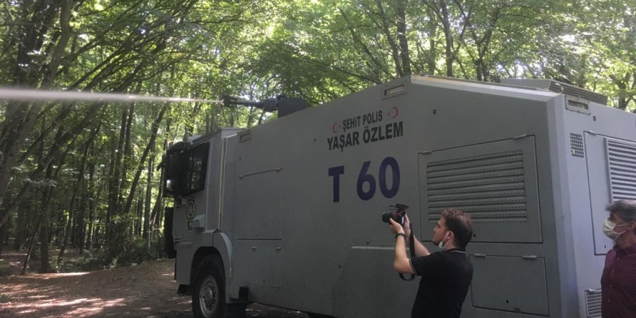 Kemerburgaz ormanlarına drone ve atlı polislerle denetim