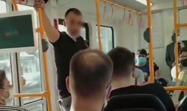 Metroya maskesiz bindi; savunmasını bakın nasıl yaptı