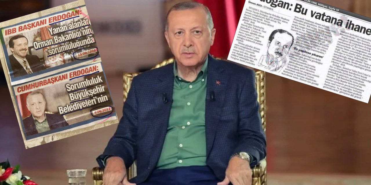 HDP'li Ertuğrul Kürkçü'den bomba "Erdoğan" paylaşımı... Yangınlarda sorumluluğu belediyelere atan Erdoğan, İBB Başkanı'yken bakın ne demiş?
