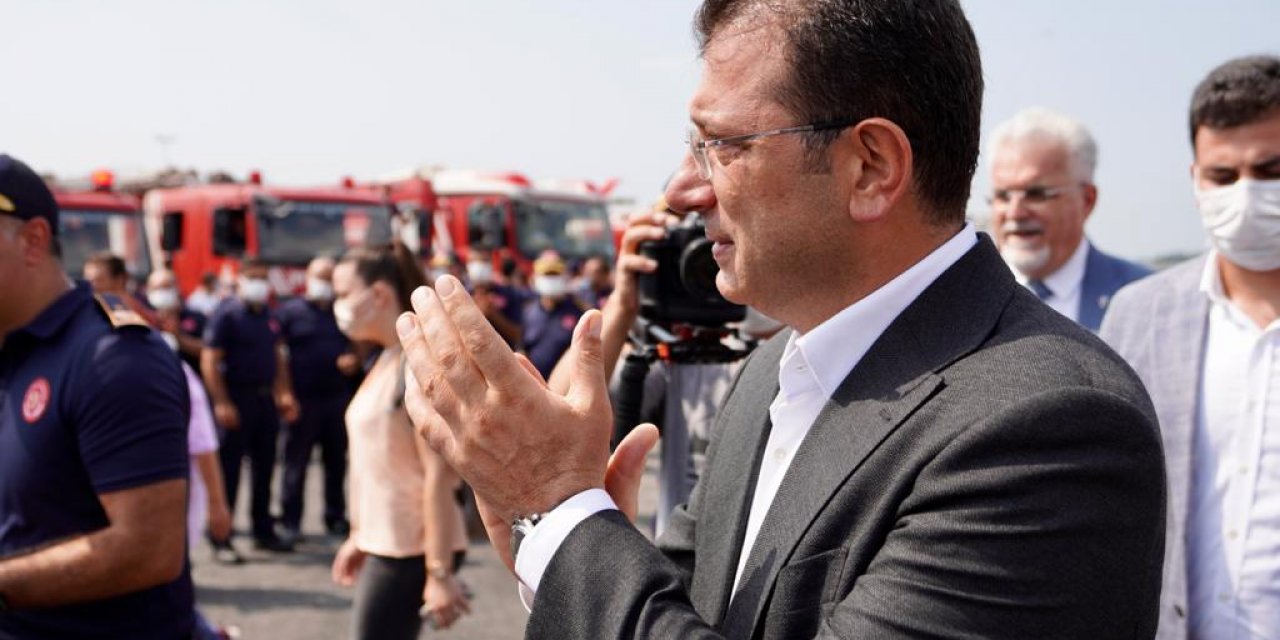 Kendisi bizzat karşıladı; personeli tek tek selamladı! Ekrem İmamoğlu yangınlara müdahale eden itfaiyecilerle bir araya geldi!