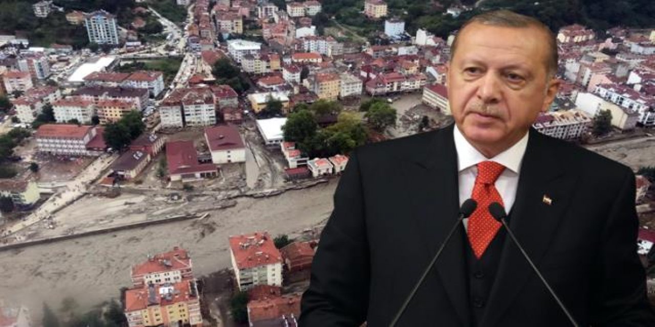 "Bir felakettir gidiyoruz" Erdoğan selin vurduğu Kastamonu'da... "Küllerimizden inşallah yeniden ayağa kalkacağız"