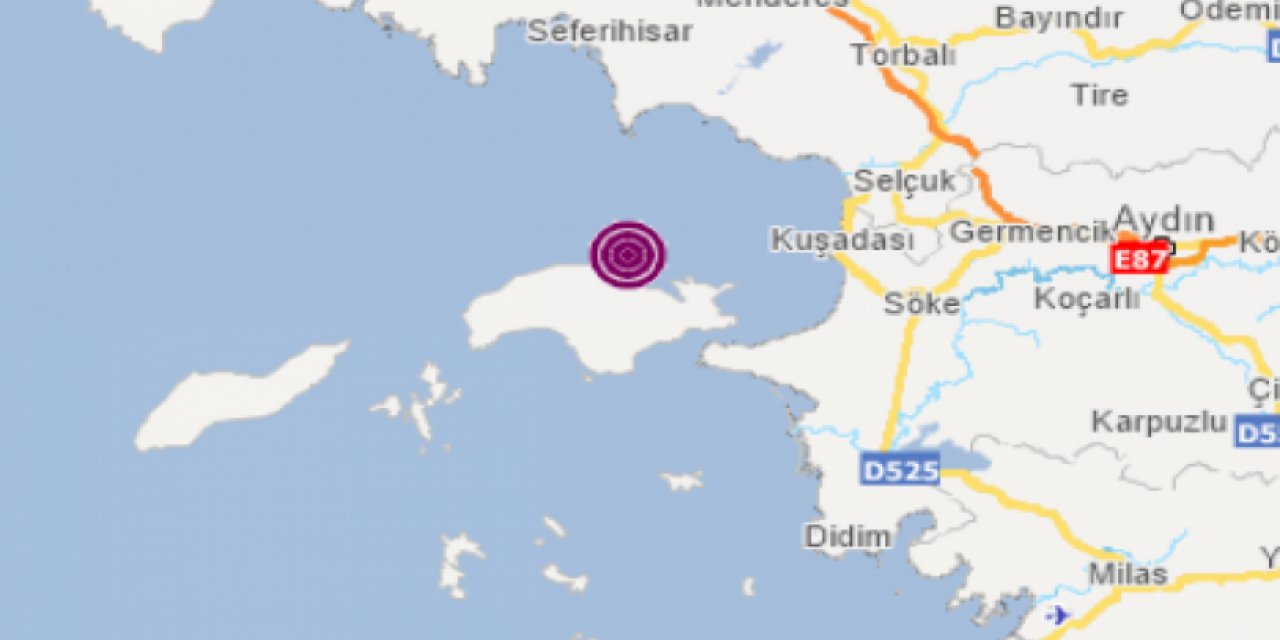 Aydın'ın Kuşadası ilçesinde 5.1 büyüklüğünde deprem!