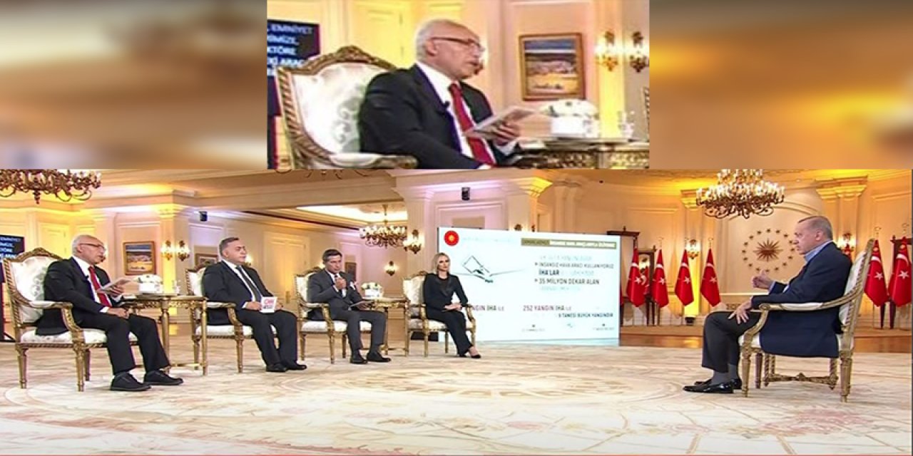 Bu görüntü sosyal medyada çok konuşulmuş, eleştirilerin hedefi olmuştu... Yeni Şafak yazarı açıkladı! "Prompter" değil "bilgi ekranı"ymış!