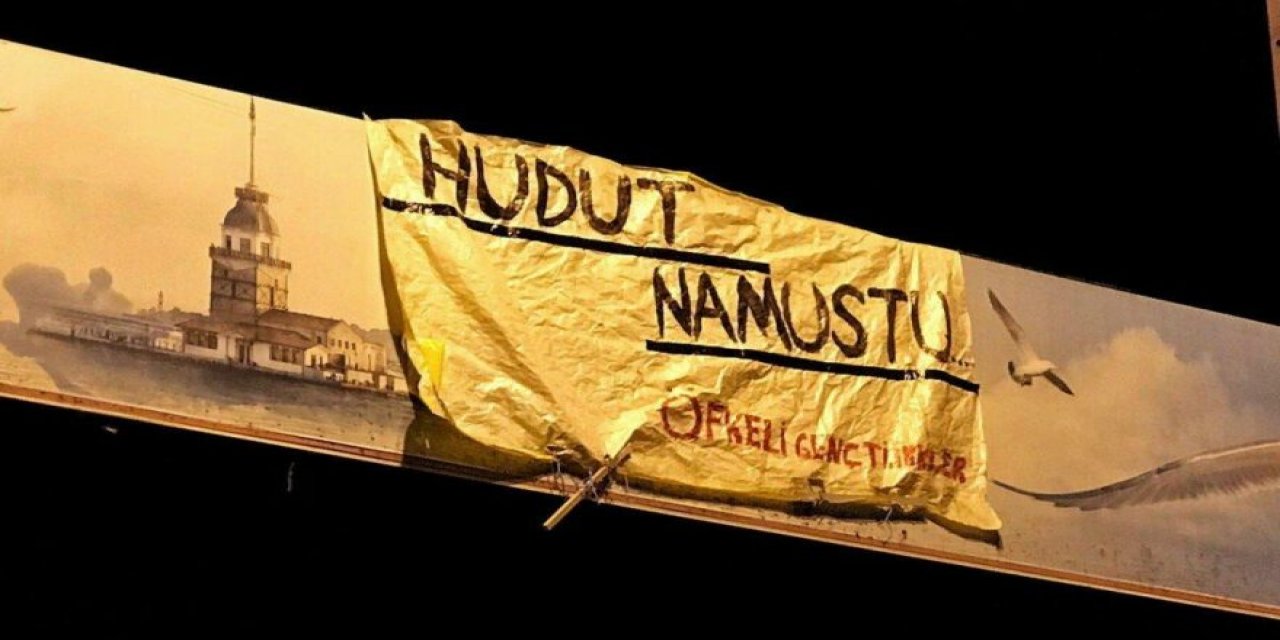 "Hudut Namustur" pankartı asmıştı... Saldırıya uğradı!
