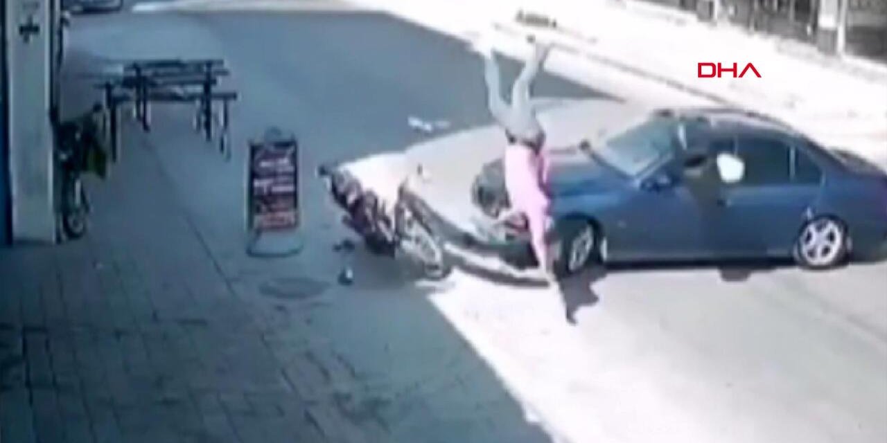 Feci kaza... Havada takla atıp yere düştü!