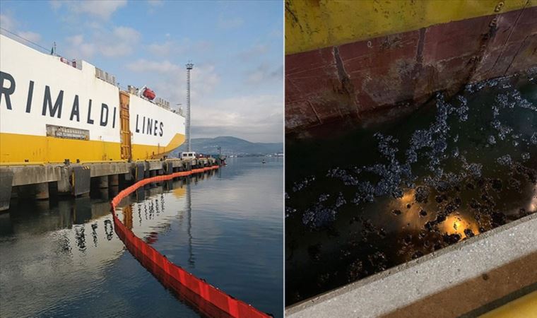İtalyan bandralı Ro-Ro gemisi kirliliğe sebebiyet verirken yakalandı! İzmit Körfezi'ni kirleten gemiye ceza