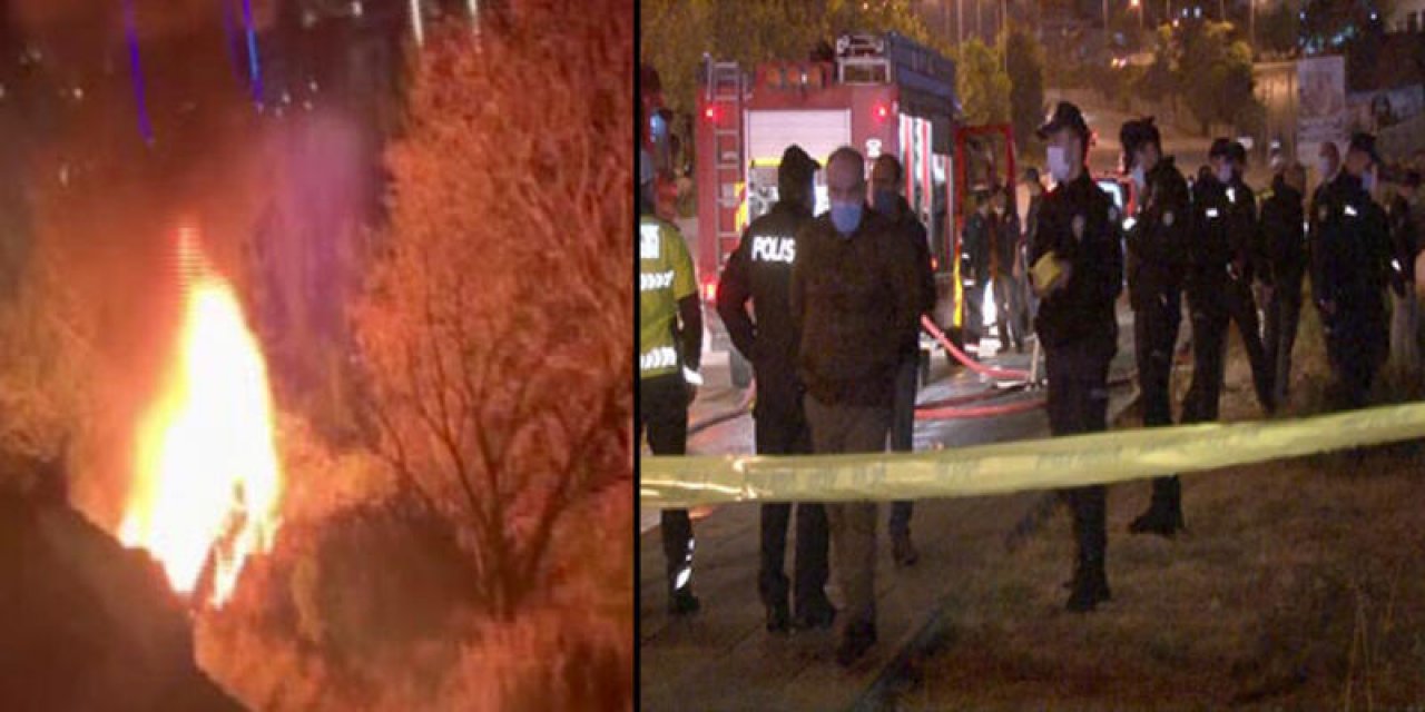 Kaza sonrası yanan otomobilde 2 kişi öldü, 2 kişi yaralandı