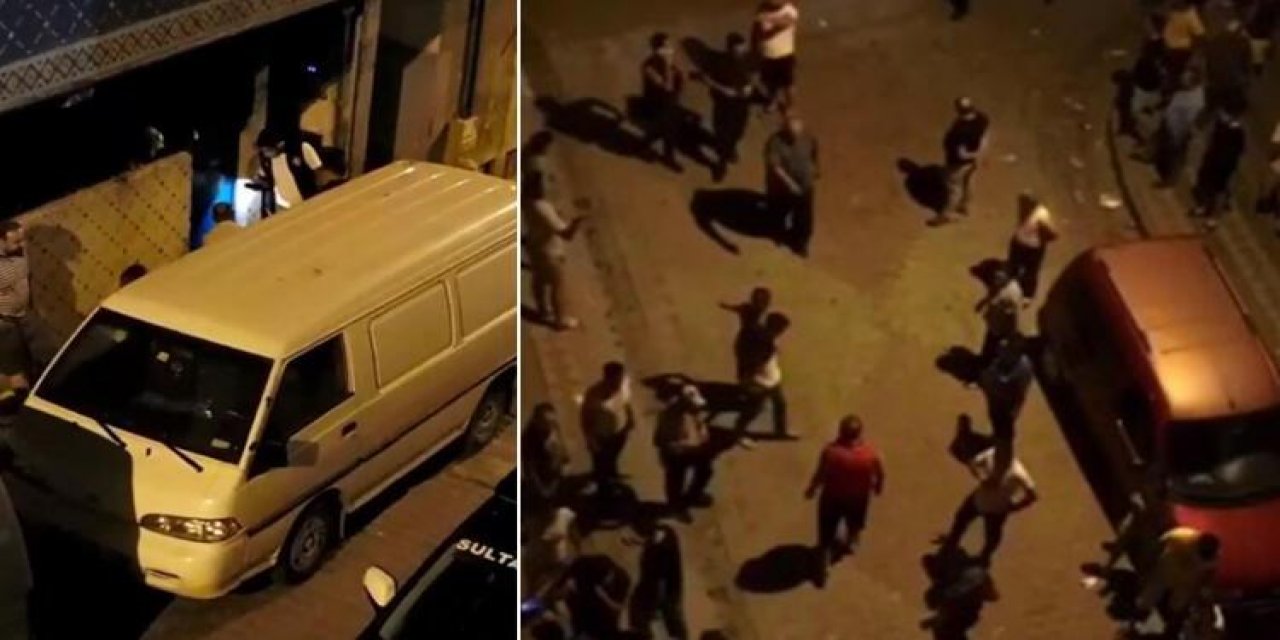 İstanbul'da gergin anlar... Minibüsle onlarca kaçak geldi, mahalleli sokağa indi!