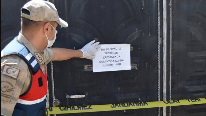 Bir kentte 193 ev karantinaya alındı