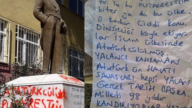 Atatürk büstüne saldırmış hakaretler yağdırmıştı... O zanlı hakkında karar verildi