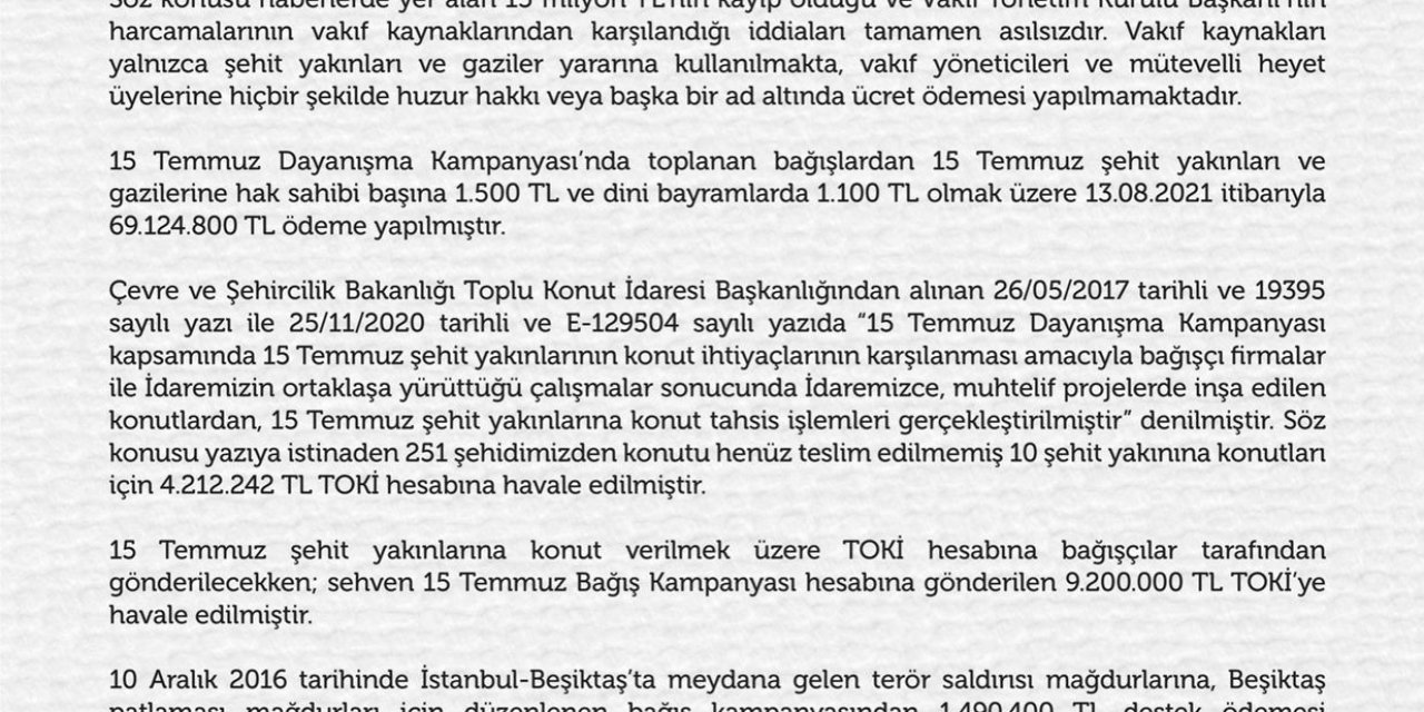 AİLE BAKANLIĞI’DAN '15 MİLYON' AÇIKLAMASI