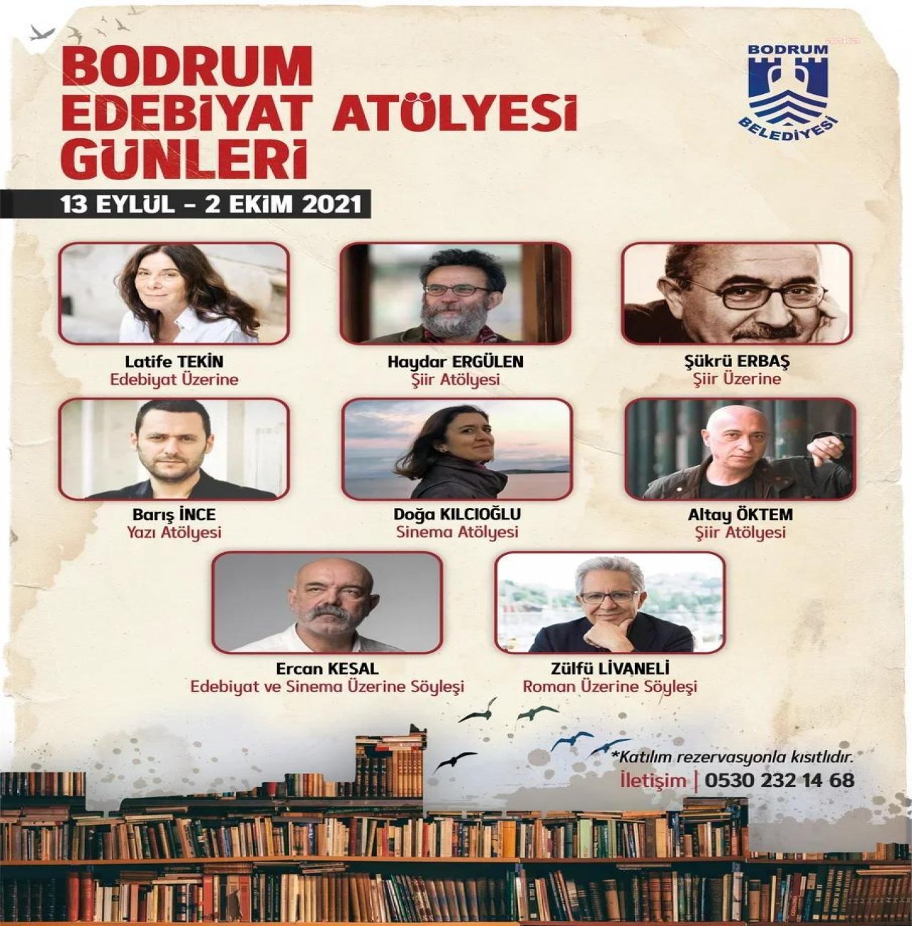 "BODRUM EDEBİYAT ATÖLYESİ GÜNLERİ" USTALARI AĞIRLAYACAK