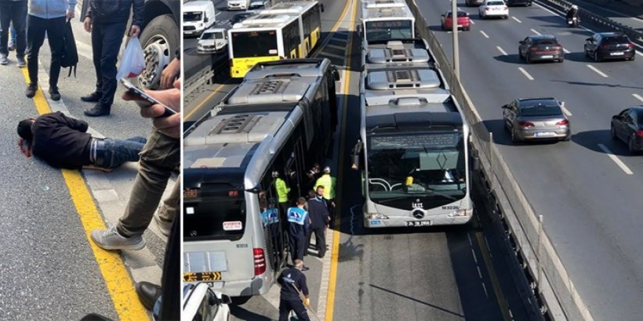 Avcılar’da metrobüs bir yayaya çarptı.
