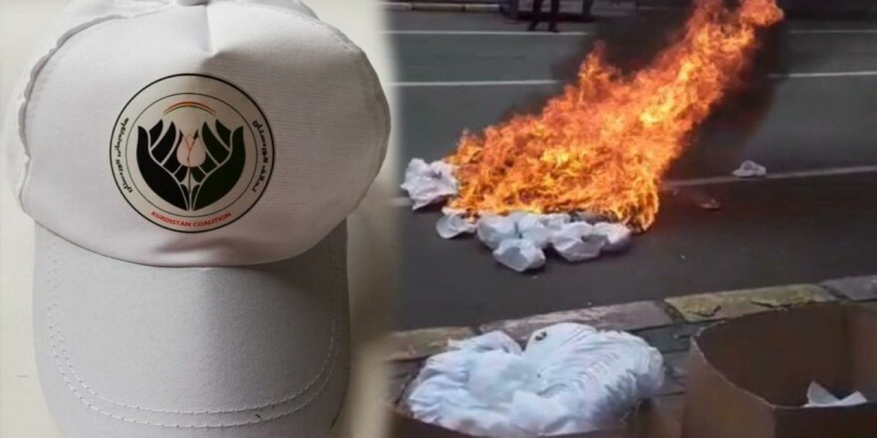 O belediyede Irak seçimleri için hazırlanan şapkaları ‘yasa dışı’ diyerek yakıldı