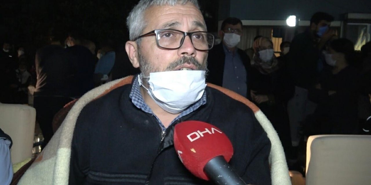 Yeğeni Seda'dan umutlu haberi bekleyen dayısı, iki gündür enkazın başında bekliyor