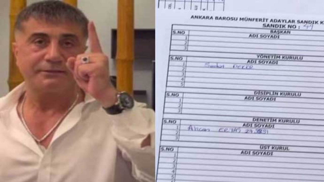 Ankara Barosu seçimlerinde Sedat Peker detayı