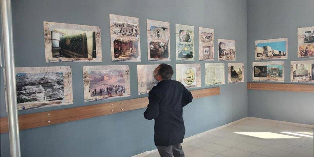 Okulda silahlı, savaş sergisi açıldı