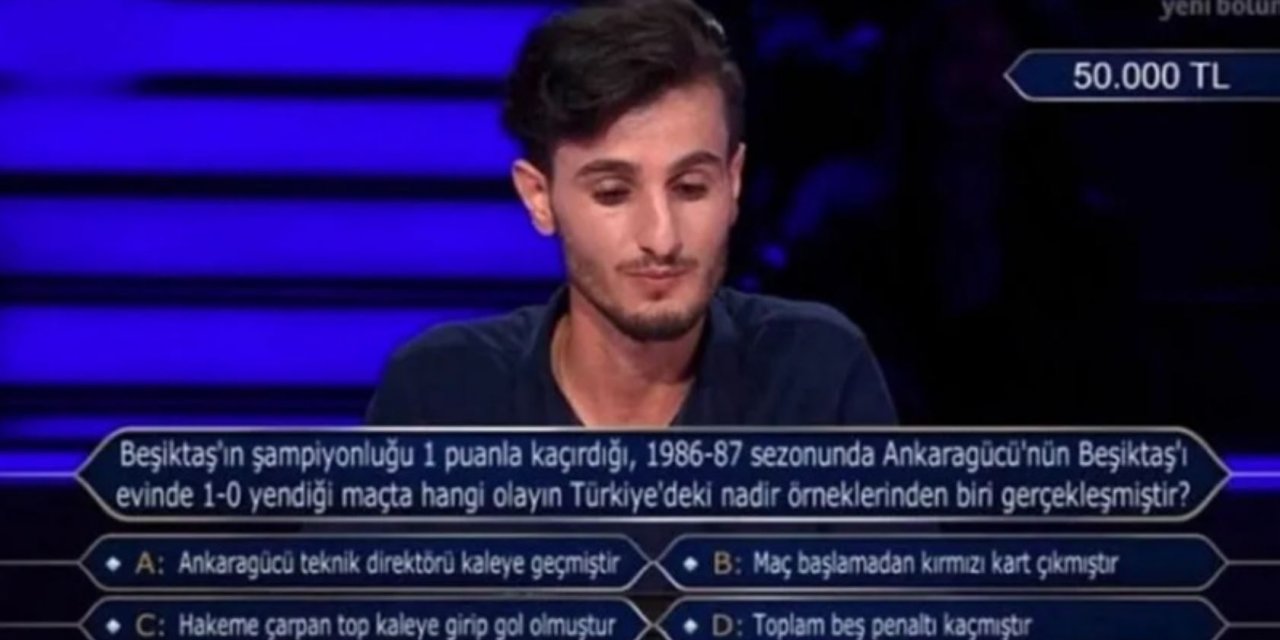 Kim Milyoner Olmak İster'deki 'Beşiktaş' sorusu duygulandırdı: 'Sanki ağabeyim yanımda bana fısıldıyor'