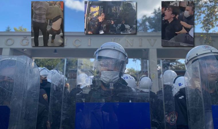 Boğaziçi Üniversitesi'nde sular durulmuyor: Tutuklanan öğrenciler için açıklama yapmak isteyen öğrenciler gözaltına alındı