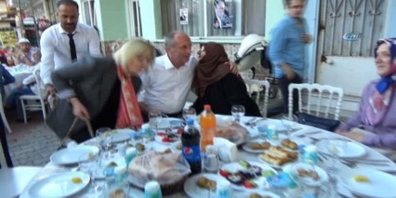 Muharrem İnce, 'Bütün herkese kapımız açıktır, soframız da açıktır, gönlümüz de açıktır, yüreğimiz de açıktır" dedi.