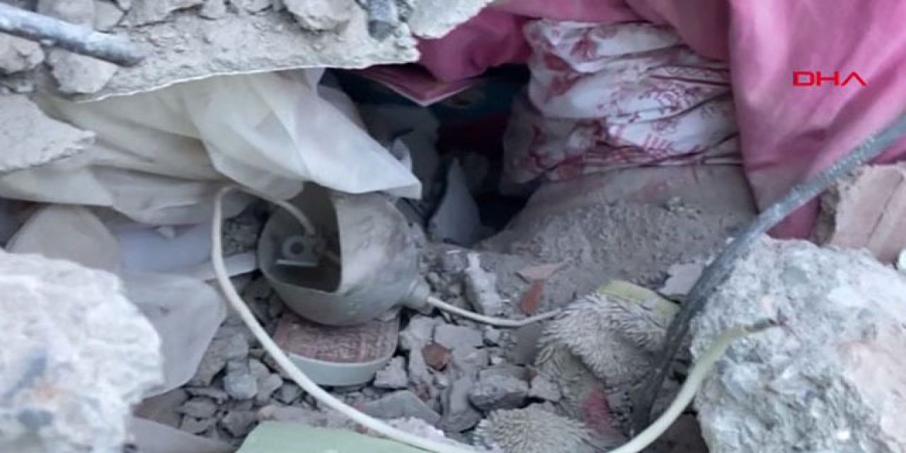 İşte mucizenin gerçekleştiği yer! Elif'in enkaz altında yaşama tutunduğu yer böyle görüntülendi