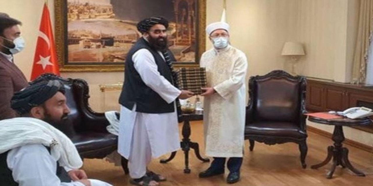 Diyanet İşleri Başkanı Ali Erbaş'la görüşen Taliban'dan açıklama: 'Yardım yapılmasını konuştuk'