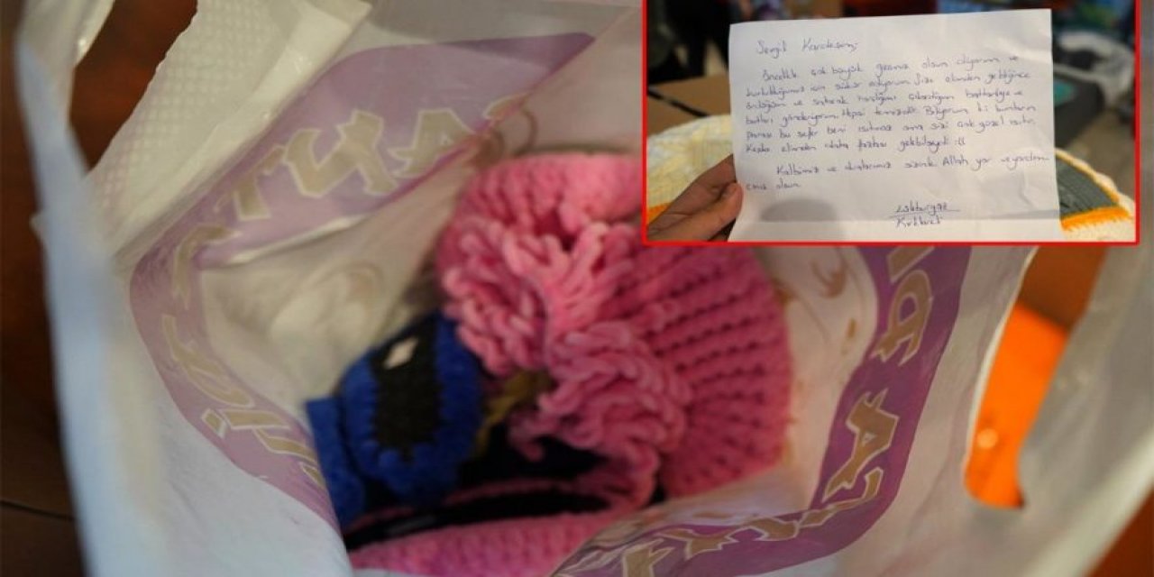 Yardım kolisinden çıkan not duygulandırdı! Bunların parası bu sefer beni ısıtmaz ama...