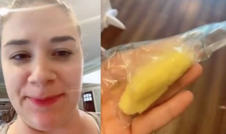 Sosyal medya bu olayı konuşuyor: Kendi sütünden tereyağı yaptı