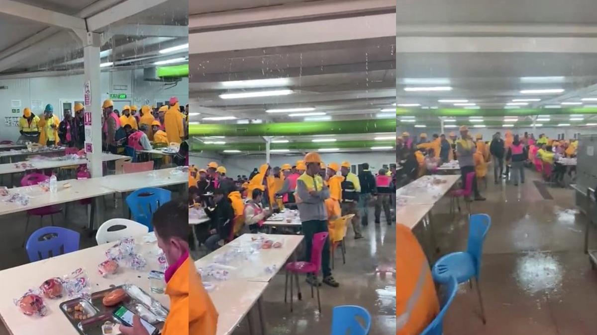 20 milyar dolarlık projede akılalmaz görüntüler! Personelin yemekhanesi göle döndü
