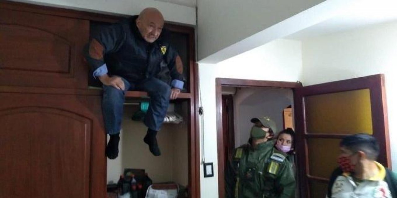 Kaçak işkenceci dolapta yakalandı