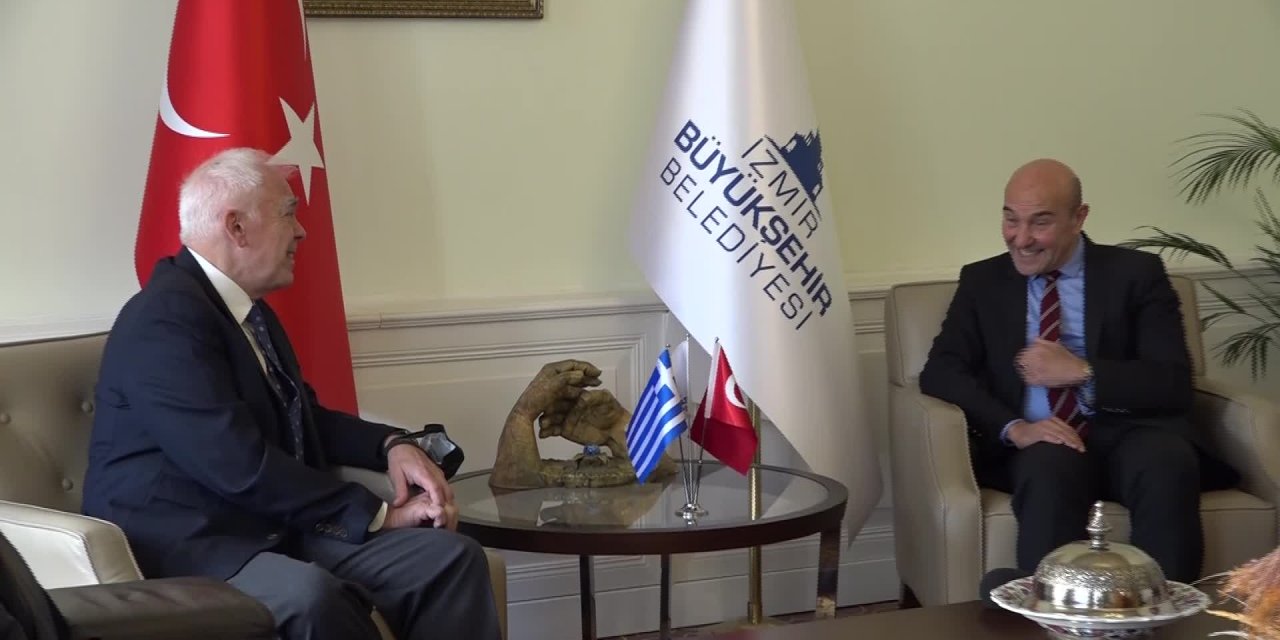 YUNANİSTAN’IN  BÜYÜKELÇİSİNDEN  TUNÇ SOYER’'E  ZİYARET