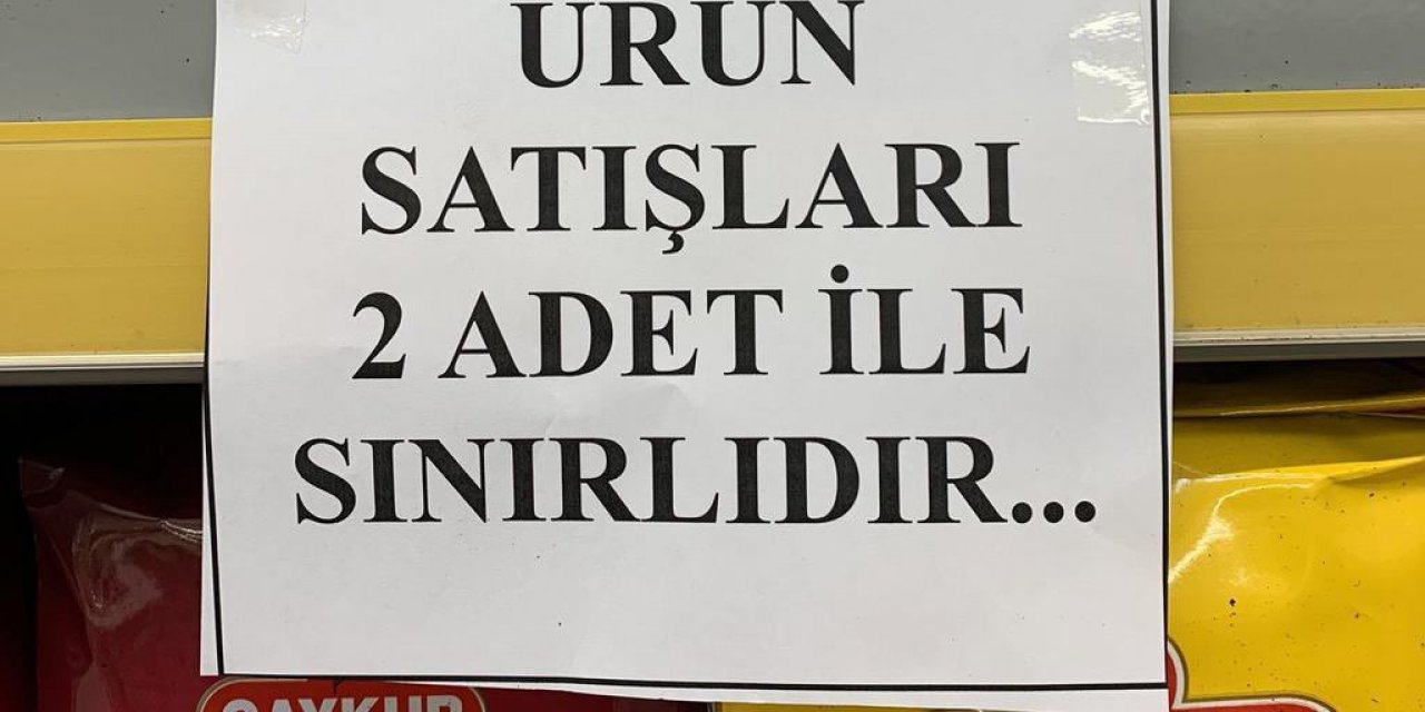 Marketlerde bazı ürünler sınırlı sayıda satılmaya başlandı