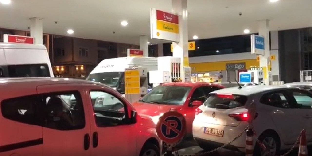 Uzun kuyruklar oluştu: Bir kota da akaryakıta geldi!
