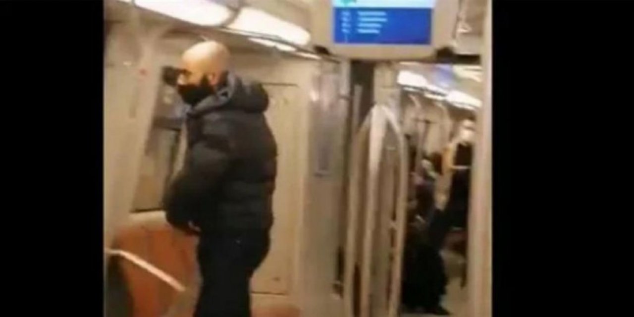 Metroda bıçaklı bir kişi kadınlara küfürler savurdu, tehdit etti