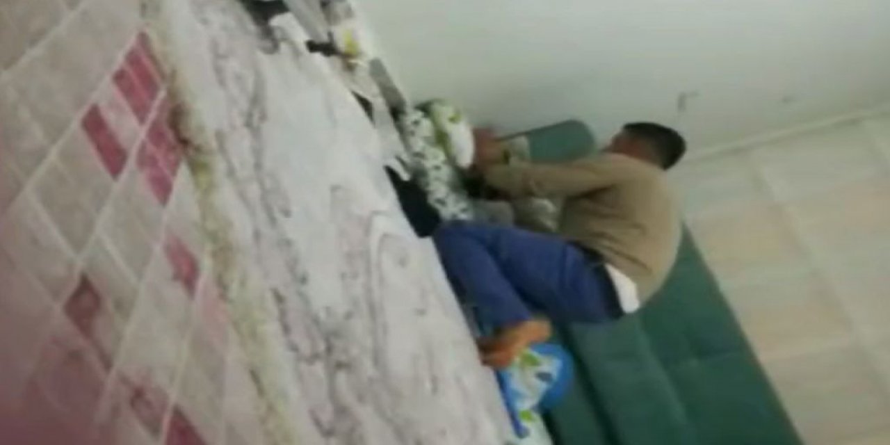 Görüntüler kan dondurdu! 3 aylık bebeğini öldüresiye darp etti