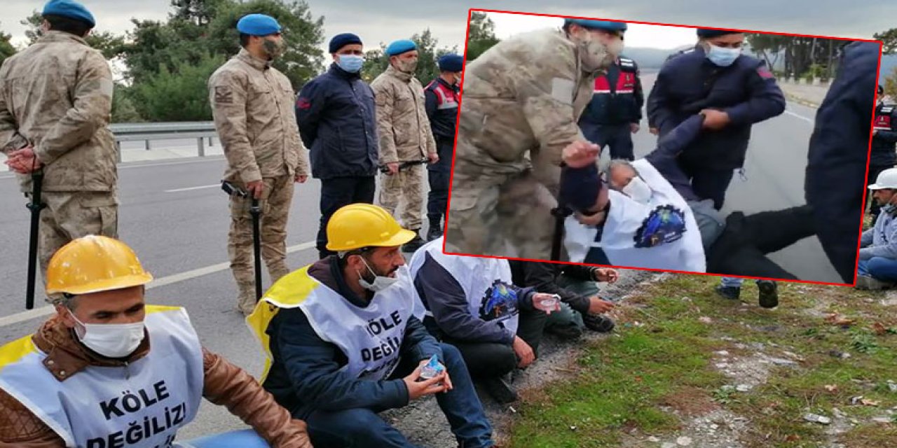 Yaka paça yol kenarına atıldılar... Somalı madencilere çok sert jandarma müdahalesi!