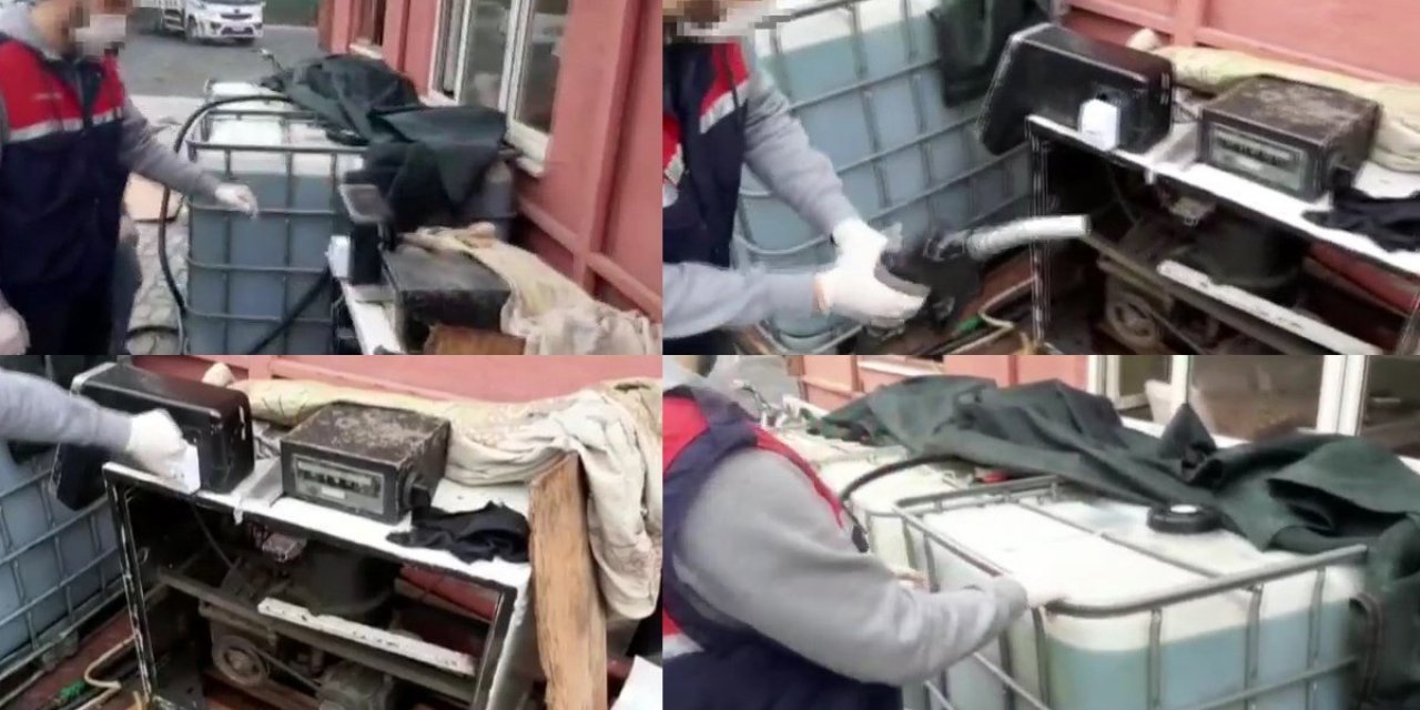 Park halindeki araçlardan çaldığı benzinle, akaryakıt istasyonu kurmuş
