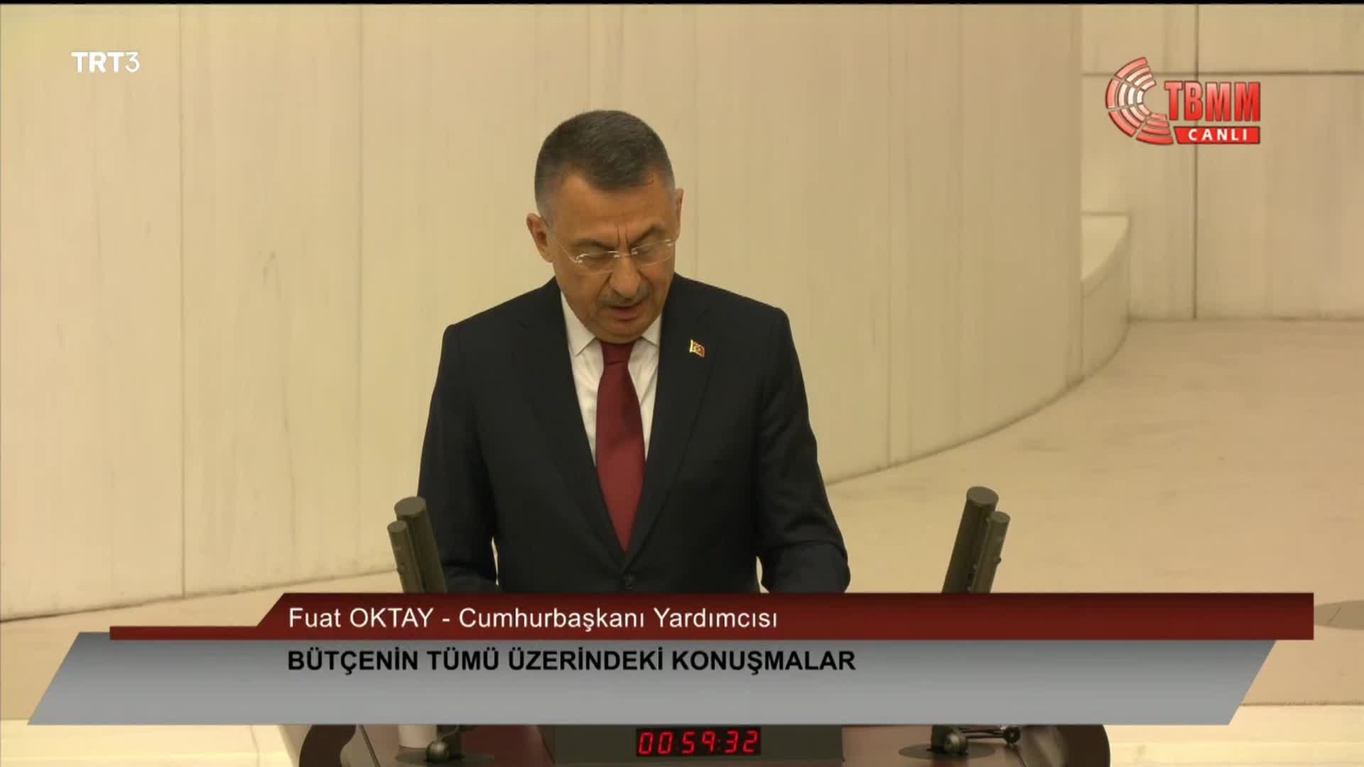 Fuat Oktay bütçenin tümü üzerine gelen eleştirileri yanıtladı: "Bu bütçe işçinin, çiftçinin, 84 milyon milletimizin bütçesidir"