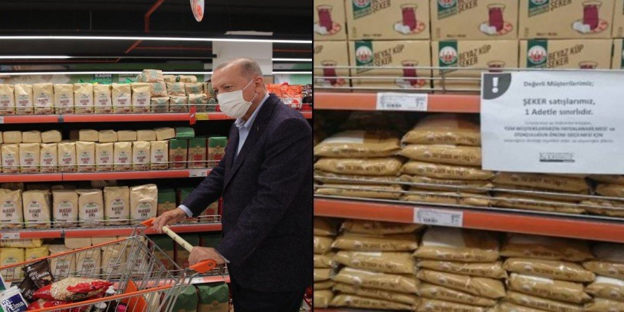 Erdoğan 'fiyatlar gayet uygun' demişti... Tarım Kredi Marketleri'nde şeker ve una kota