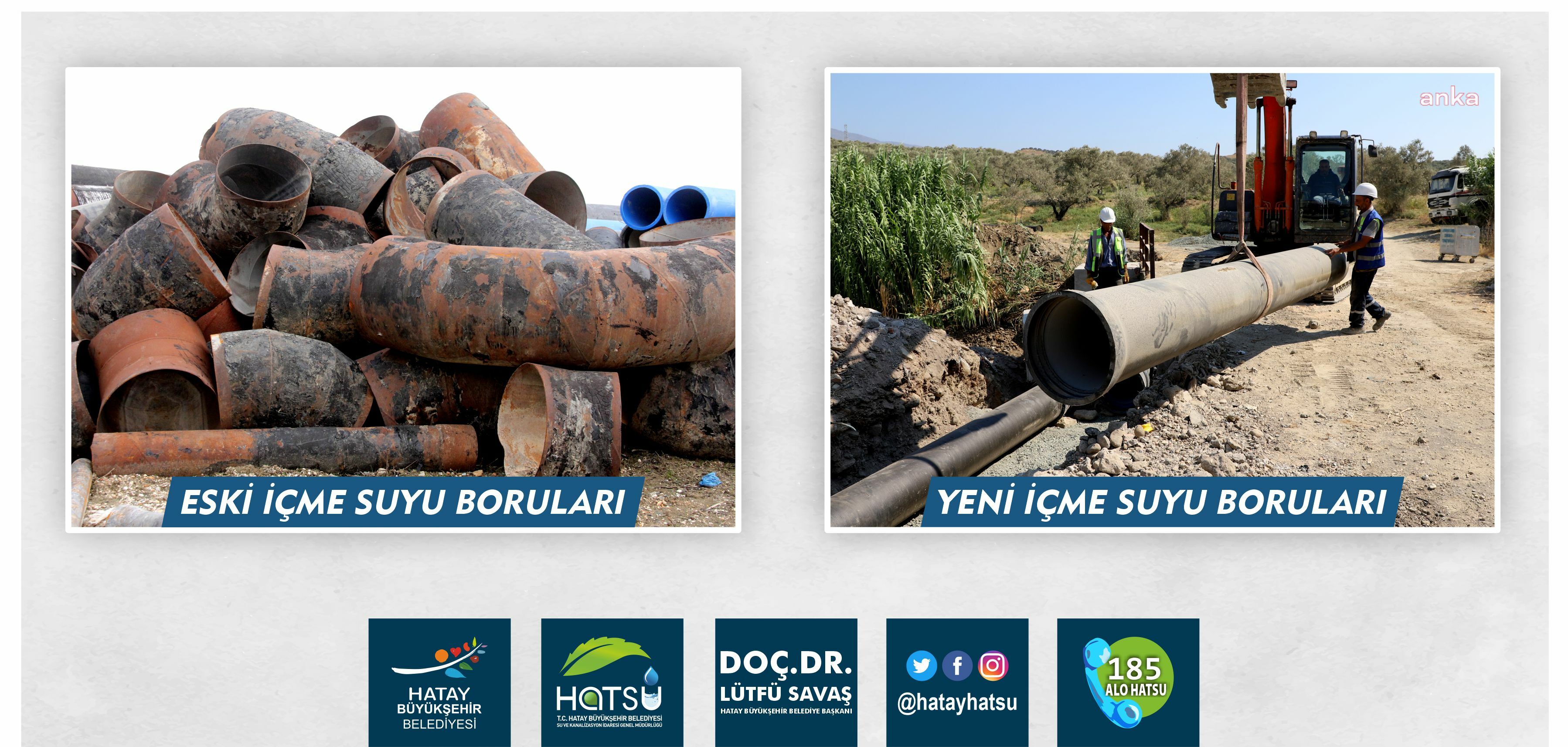 Hatay'da su boruları yenileniyor